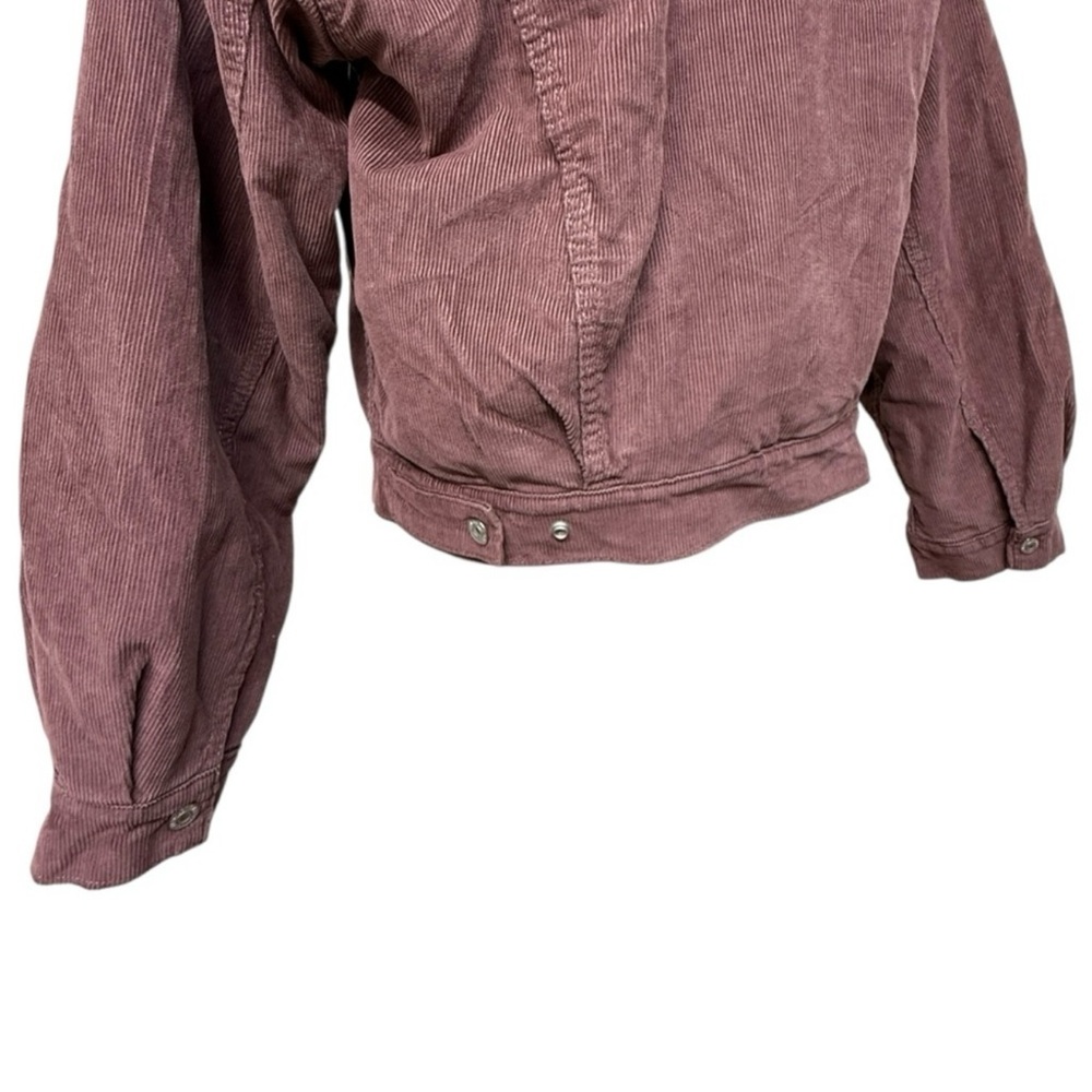 LEVIS 90s TRUCKER JACKET WOMENS SIZE XS FADED RED CORDUROY SHERPA - Picture 6 of 12